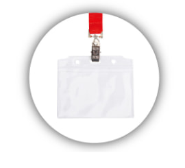PVC PVC Card Holder lanyard attachment
