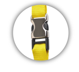 C004 Polished Metal Connector lanyard attachment