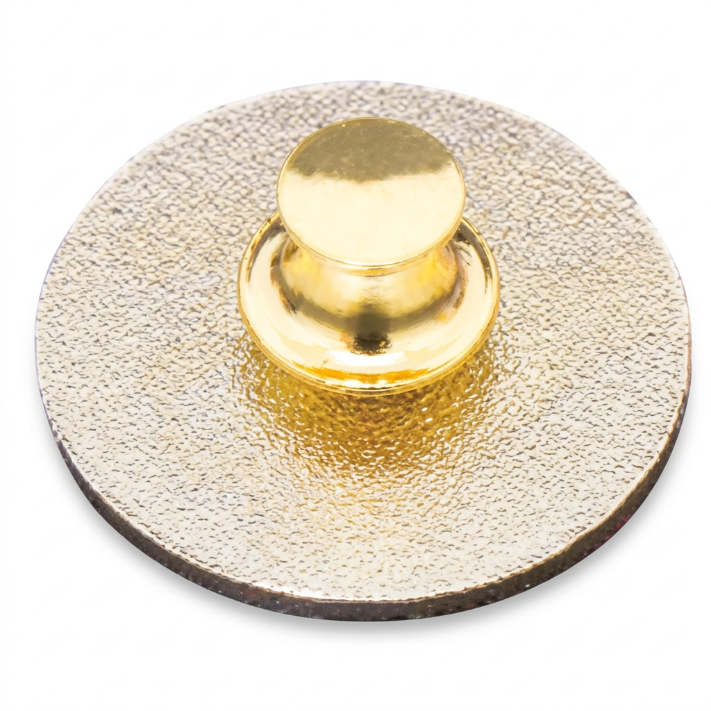 Deluxe Push Clutch on the back of a lapel pin