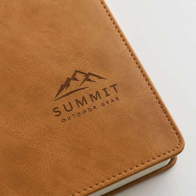 Lasering example on a notebook cover